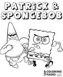 Spongebob and patrick coloring page many interesting cliparts. Patrick And Spongebob Coloring Pages To Print Or Download Kerra