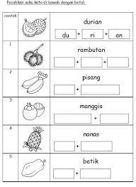 Buatlah surat lamaran kerja dengan menggunakan bahasa yang lebih formal, baik dan benar. Aktiviti Prasekolah Tadika Bahasa Melayu Kindergarten Worksheets