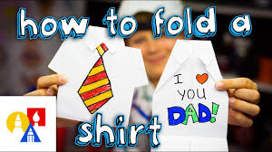 Maybe your dad's shirt has stripes and polkadots. How To Fold An Origami Shirt Father S Day Card Youtube