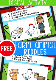 Here are animal riddles for kids when they're tired of all that math riddles. Farm Animals Who Am I Inferencing Riddles For Kids I Teach Too