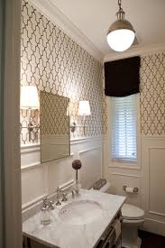 To be the most visually appealing, chair rails need to be installed at the right height. Chair Rail Height For A Traditional Powder Room With A Bathroom Traditional Powder Room Powder Room Design Powder Room Small