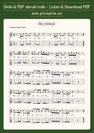 Hey Onbesli Gitar Nota Tab Gitaregitim Net Gitar Muzik Notalari Sarkilar