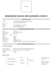 149 Contoh Resume Terbaik Mohon Kerja Download Edit Word Melur Net