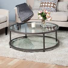 Studio Designs Home Camber 2 Tier Modern 38 Round Coffee Table In Pewter Walmart Com Coffee Table Round Coffee Table Round Glass Coffee Table