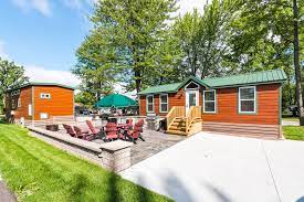 Amazing Outdoor Experience Complete With A Private Patio Space And Outdoor Kitchen At The Port Huron Koa Resort Michigan Campgrounds Port Huron Huron