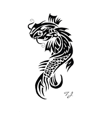 Tattoos with koi swimming in a downward direction indicate struggle and hardship, while those swimming in a upward direction is interpreted as perseverance in adversity. Koi Fish Tribal By Silgan On Deviantart Koi Tattoo Design Koi Fish Tattoo Koi Tattoo