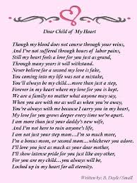 Dear Child Of My Heart I Absolutely Love This Step Mom Quotes Birthday Quotes For Daughter Daughter Quotes