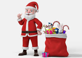 Cartoon Santa Claus Rigged 3d Model Santa Claus Cartoon 3d Characters