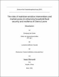 Brokered by integrity mobile homes. The Roles Of Nutrition Sensitive Interventions And Market Access In Enhancing Household Food Security And Resilience In Sierra L