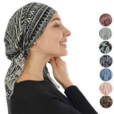 Head Bandana For Women Celeste Chemo Beanie Pretied Headscarf