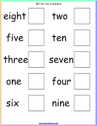 Number Word Worksheets For Kindergarten Worksheet For Kindergarten In 2020 Number Words Worksheets English Worksheets For Kids English Worksheets For Kindergarten