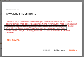 Jika akses ke website anda masih gagal setelah berhasil di save, kemungkinan koneksi yang anda gunakan masih belum mengenali dns domainnya. Tutorial Setting Custom Domain Blogspot Di Member Area