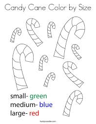 Home printable candy cane coloring page for kids. Candy Cane Color By Size Coloring Page Twisty Noodle