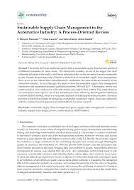 He has published in international journals like asia pacific business review. Pdf Sustainable Supply Chain Management In The Automotive Industry A Process Oriented Review