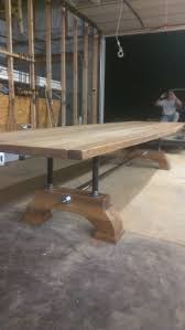 12 39 Conference Table Nautical Hickory Table 2 Quot Thick With Iron And Steel Conference Or Dining Or Kitchen Iron Table Farm Dining Table Conference Table