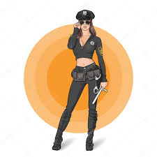 Kadın polis polis memuru Cosplay. ©Tissen 185944530e ait Stok Vektör
