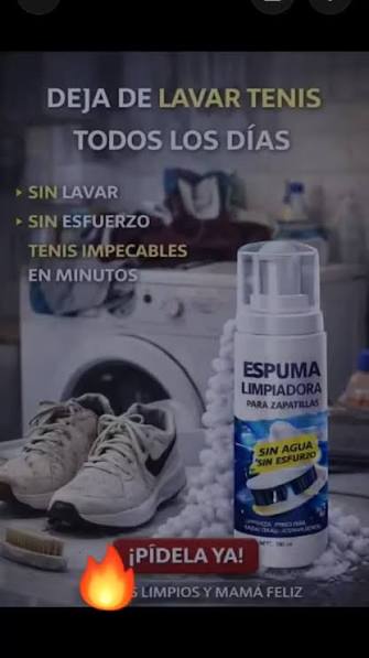 👟✨Limpieza fácil, rápida y efectiva. La Espuma Limpiadora ...