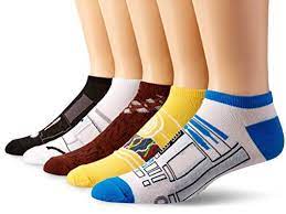 Star Wars Mens 5 Pack No Show Socks Assorted Blueyellow 1013 Amazon Best Buy Starwars Star Wars Men Socks No Show Socks