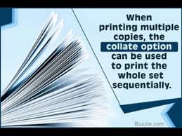 Meaning Of Collate In Terms Of Printing Youtube