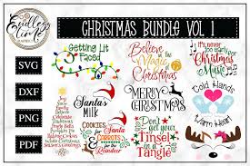 Merry xmas and happy holidays! Christmas Svg Bundle Volume 1 43509 Cut Files Design Bundles