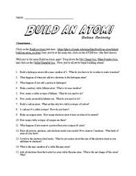 Play all 4 levels of the build an atom game. Phet Build An Atom Online Activity With Answer Key By I Like To Science