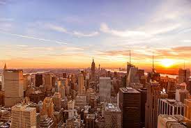 City skyline at sunset free photo. New York City Sunset Skyline Photograph By Vivienne Gucwa