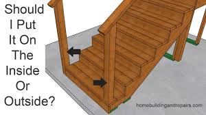 Decks more than 30 inches off grade require a guardrail at least 36 inches high, built so that a 4 inch object cannot pass through. One Of The Biggest Problems With Post Locations Deck Handrails Youtube