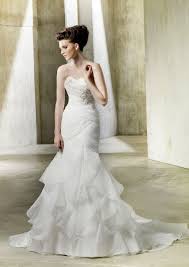 Fit Flare Sweetheart Vertical Draped Ruffled Skirt Chiffon Wedding Dress Wf0029 259 95 Wedding Dresses Bridal Dresses Wedding Dress Organza