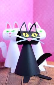Paper Cat Craft Template Paper Cat Craft Halloween Crafts For Kids Crafts