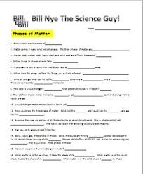 Every time energy changes form some of the energy escapes as heat. Bill Nye Phases Of Matter Video Worksheet Matter Worksheets Bill Nye Matter Videos