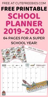 Free Printable School Planner For 2020 2021 Cute Freebies For You Free School Planner Free School Planner Printables School Planner Printables