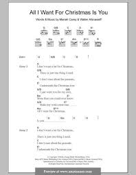 All I Want For Christmas Is You Lyrics Michael Bublé All I Want For Christmas Is You Instrumental Version By M Carey W Afanasieff On Musicaneo Lyrics And Chords All I Want Things I Want