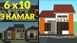 Desain rumah tampak depan bergaya simple. Desain Rumah Minimalis Sederhana Denah 6x10 Meter 3 Kamar Tidur Lantai 1 Full Tampak Youtube