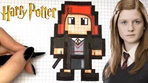Check it out potter heads! How To Draw Ginny Pixel Art Harry Potter Youtube