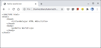 Lalu kamu ketik kode di bawah ini pada berkas.html yang telah kamu buat menggunakan. Belajar Html Dari Nol Pengenalan Dasar Html Untuk Pemula