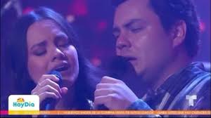 Sara Sosa y Manuel José (Te quiero así)en #hoydía #telemundo 27 Octubre  LaScala en Miami