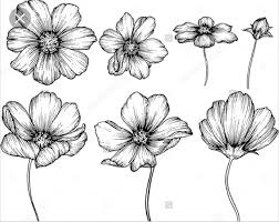 May Theme With Red Flowers Flower Sketches Flower Drawing Cartoon Flowers
