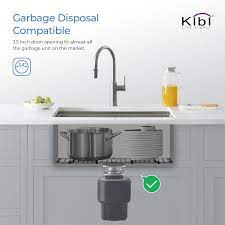 As shown in the image below, use a connecting pipe to join up the plumbing. 30 Handcrafted Undermount Single Bowl 16 Gauge Stainless Steel Kitchen Sink K1 S30 Kibi Usa