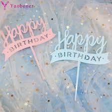1st birthday wishes for daughter. Blue Pink Acrylic Happy Birthday Cake Topper First Birthday Party Decoration Kids Baby Boy Girl My 1st One Year Table Supplies Banners Streamers Confetti Aliexpress