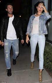 Adam levine and model behati prinsloo didn't swipe right, but they have the internet to thank for their marriage. Adam Levine Looks Annoyed With Wife Behati Prinsloo Adam Levine Behati Prinsloo Behati Prinsloo Style Behati Prinsloo