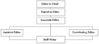 structure of a typical newspaper news agency