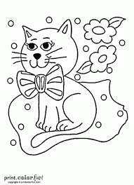 You can now print this beautiful little kitten in coffee cup for relaxation coloring page or color online for free. Kitten With A Bow Print Color Fun