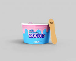 Plastic Ice Cream Cup Mockup In 2020 Ice Cream Cup Ice Cream Cup