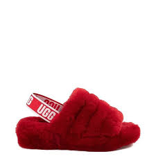 Shop The New Womens Ugg Fluff Yeah Slide In Ribbon Red At Journeys Free Shipping On Orders Over 39 98 Easy In Store Returns Order Womens Uggs Uggs Red Uggs