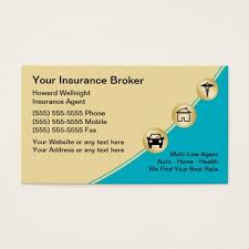 Insurance Broker Business Cards Zazzle Com Insurance Broker Visiting Card Format Business Cards