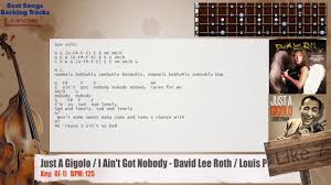 A line of david lee roth's version is heard during the song goofy goober rock in the spongebob squarepants movie (2004). Just A Gigolo I Ain T Got Nobody David Lee Roth Louis Prima Bass Backing Track With Backing Tracks Best Songs David Lee Roth