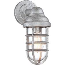 You guys may have seen on instagram that we painted the exterior of our house. John Timberland Farmhouse Outdoor Wall Light Fixture Galvanized Steel 13 1 4 Caged Clear Glass For Barn House Porch Patio Target
