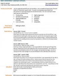 clerical officer cv example learnist.org