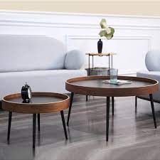 42 w nesting coffee tables round black iron etched top modern contemporary. 80cm Round Small Coffee Table Minimalist Simple Modern Wood Iron Casting Sofa Side Table Bedside Tea Tray Floor Center End Table Coffee Tables Aliexpress