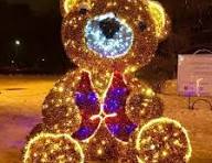 Teddy Bear Motif Lights Polar Animal LED Lighting Christmas Santa Holiday  Decorations